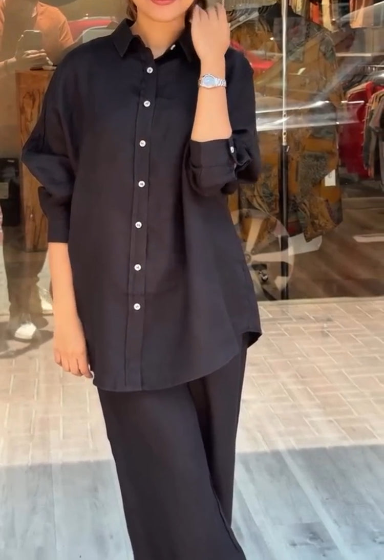 Classic Linen Shirt and Trouser Set