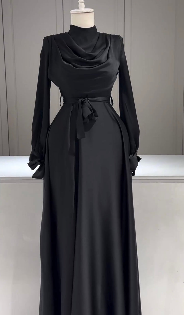 Elegance Silk Drape Dress