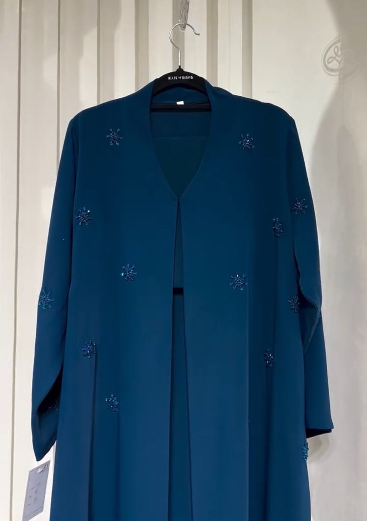 Blush Pink Embellished Double Georgette Gown with Inner