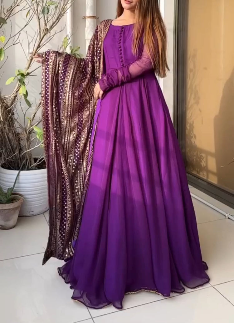 Chiffon Maxi Set with Dupatta