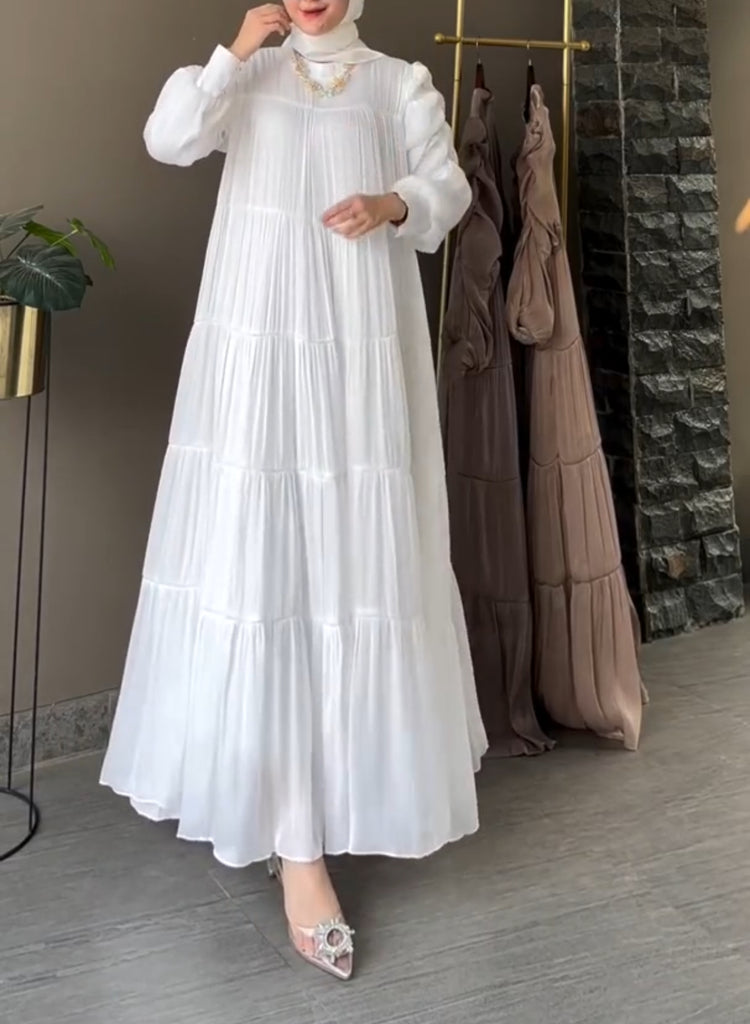 Flowy Chiffon Tiered Maxi Dress