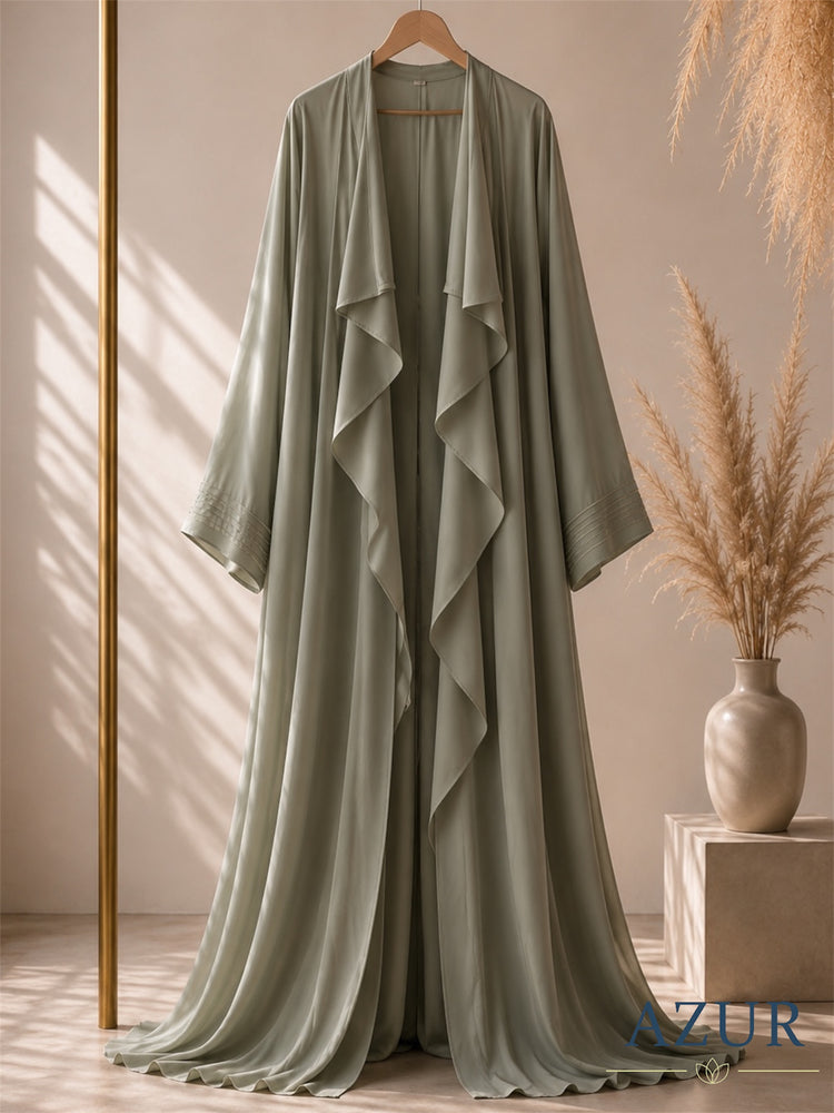 Sage Cascade Abaya Set