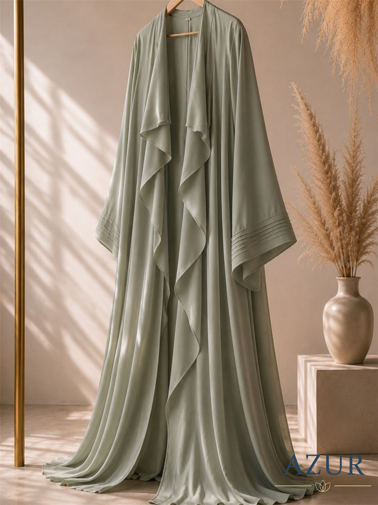 Sage Cascade Abaya Set
