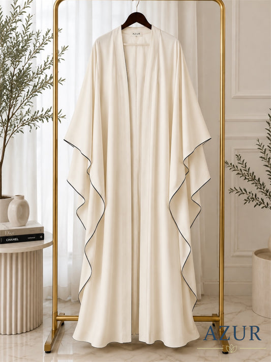 Ivory Cascade Abaya Set
