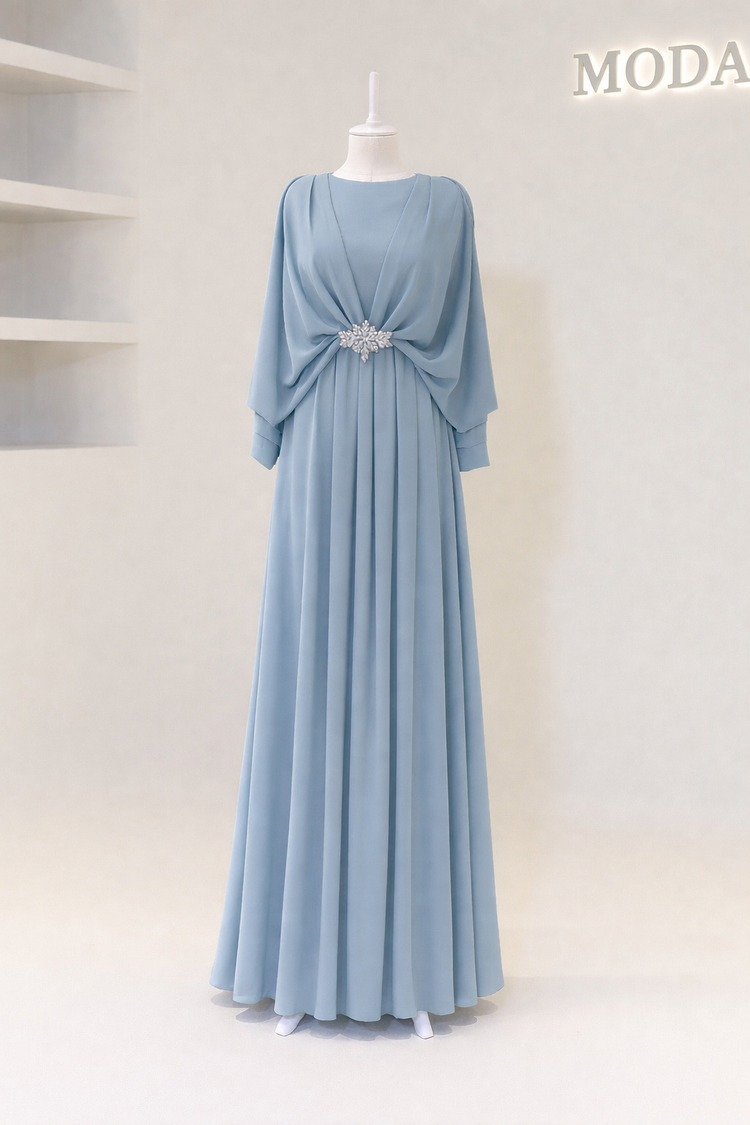 Graceful Draped Gown