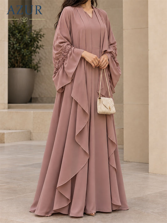Zaria Draped Abaya Set