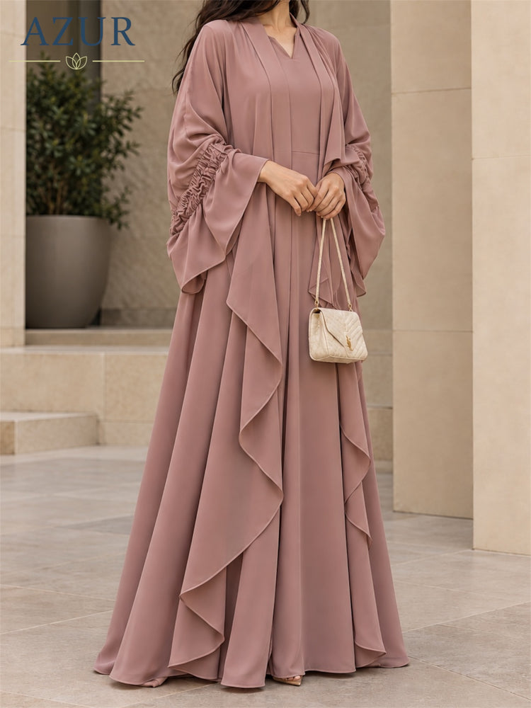 Zaria Draped Abaya Set