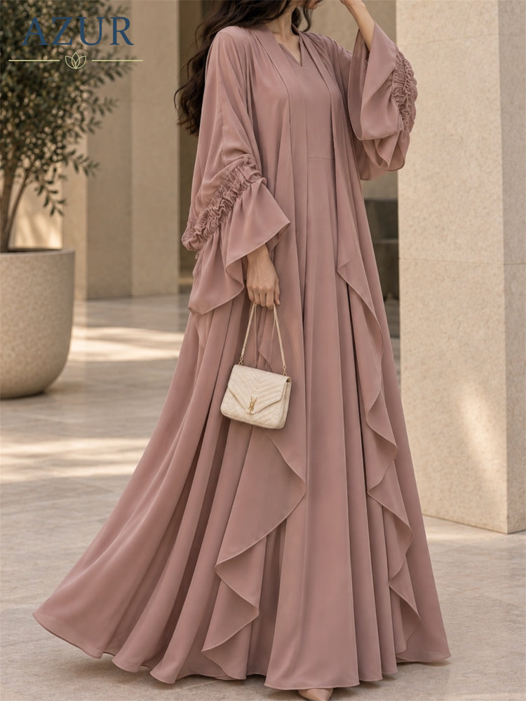 Zaria Draped Abaya Set