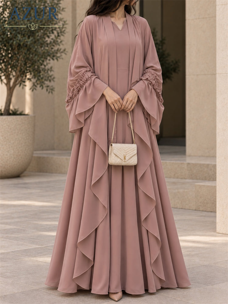 Zaria Draped Abaya Set