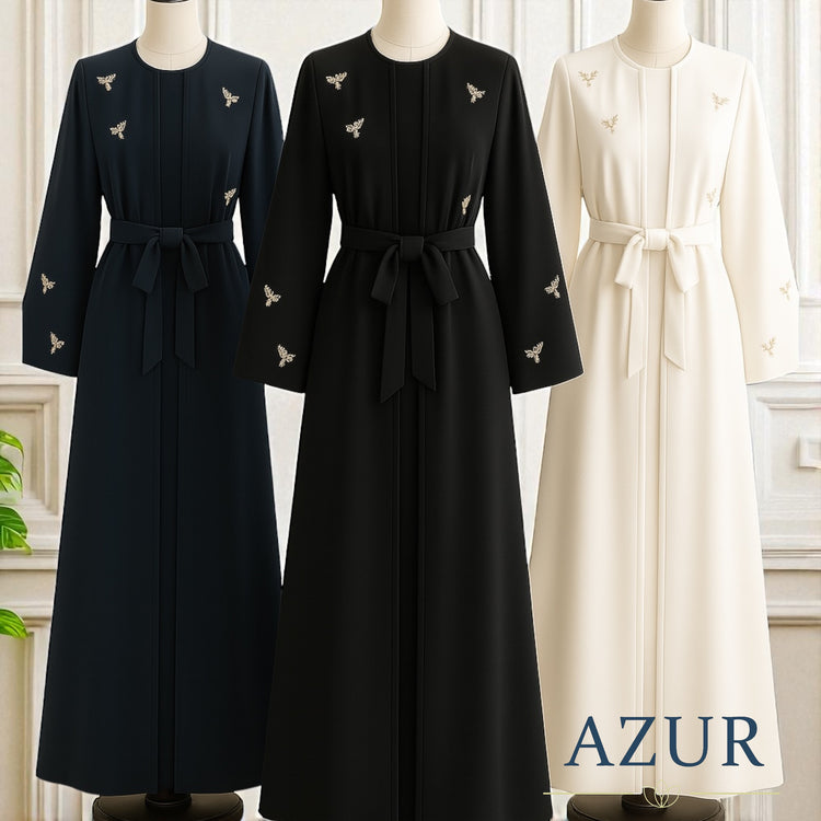 Embroidered Double Georgette Gown Set