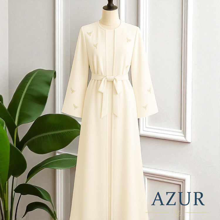 Embroidered Double Georgette Gown Set