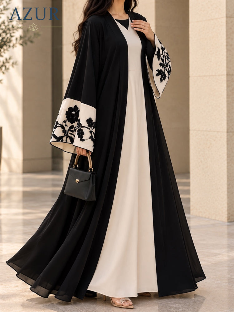 Miral Floral Embroidered Abaya Set