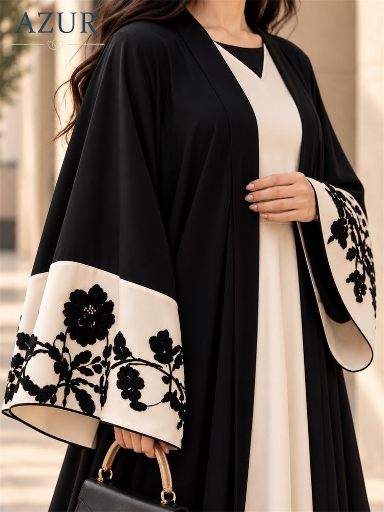 Miral Floral Embroidered Abaya Set