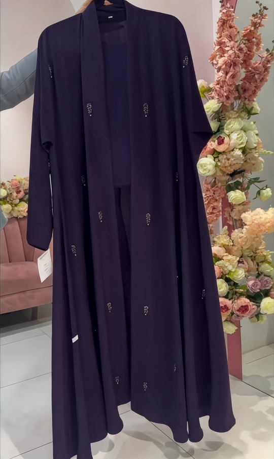Embellished Double Georgette Gown with Stole