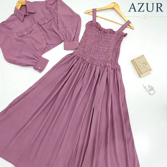 Smocked Double Georgette Co-Ord Set
