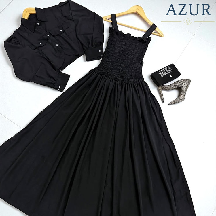 Smocked Double Georgette Co-Ord Set