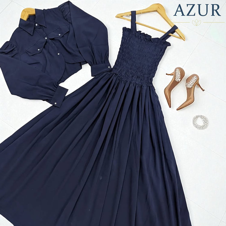 Smocked Double Georgette Co-Ord Set