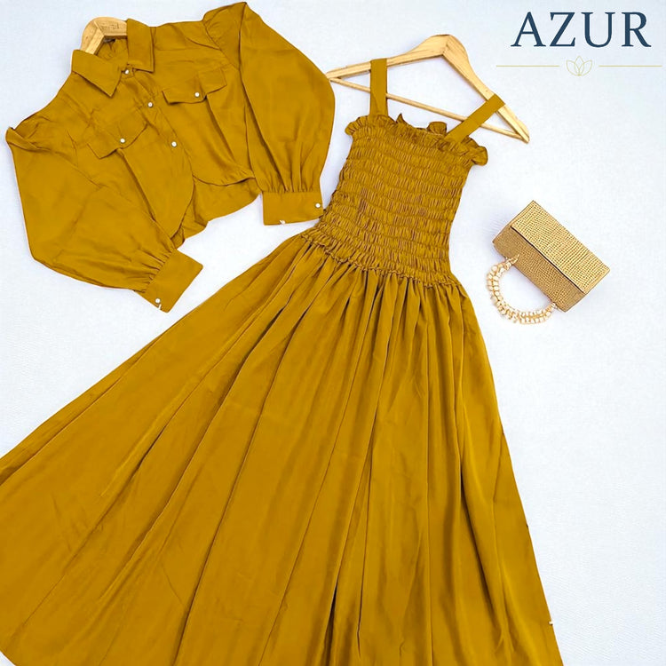 Smocked Double Georgette Co-Ord Set