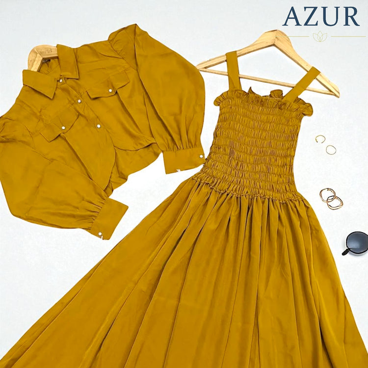 Smocked Double Georgette Co-Ord Set