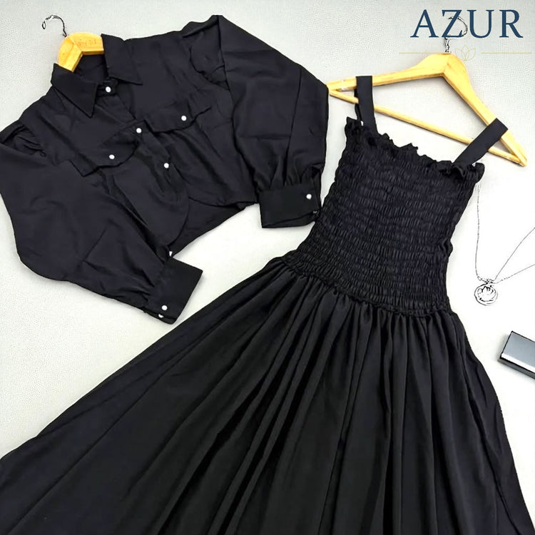 Smocked Double Georgette Co-Ord Set