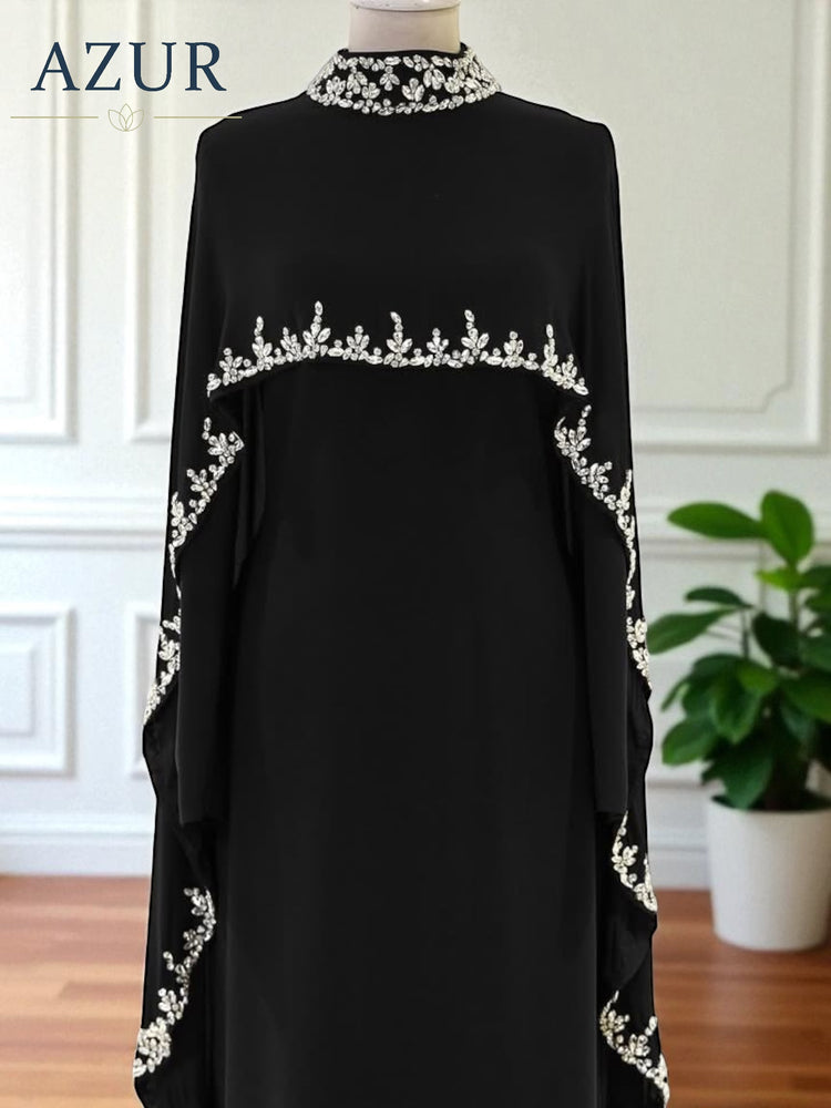 Embellished Cape Abaya – 2 Piece Set