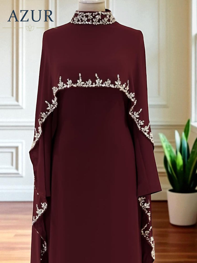 Embellished Cape Abaya – 2 Piece Set