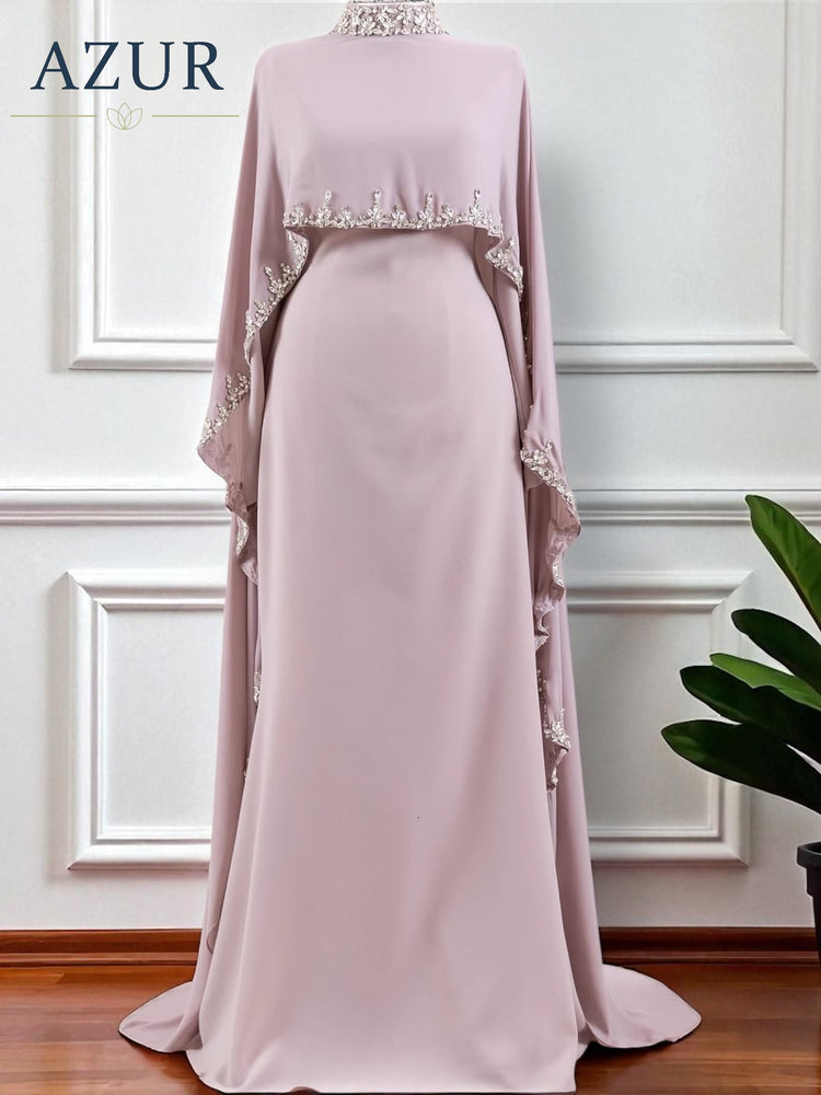 Embellished Cape Abaya – 2 Piece Set