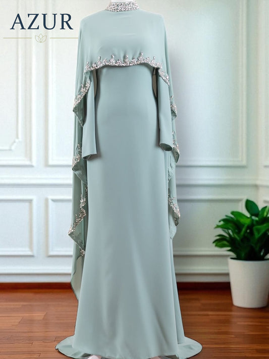 Embellished Cape Abaya – 2 Piece Set