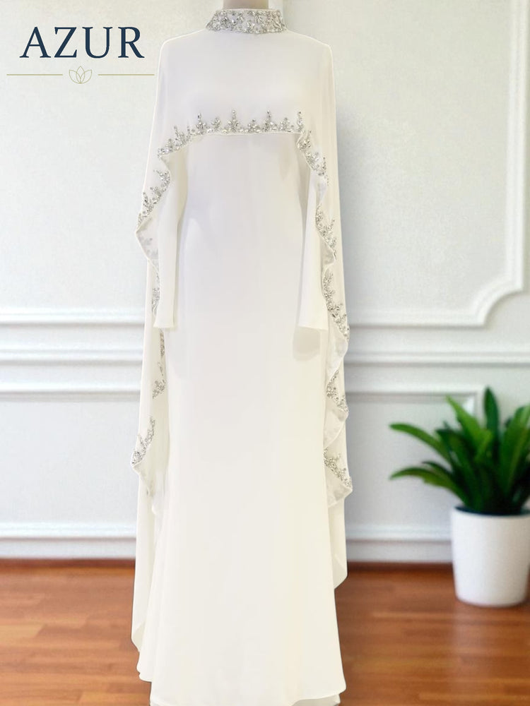 Embellished Cape Abaya – 2 Piece Set