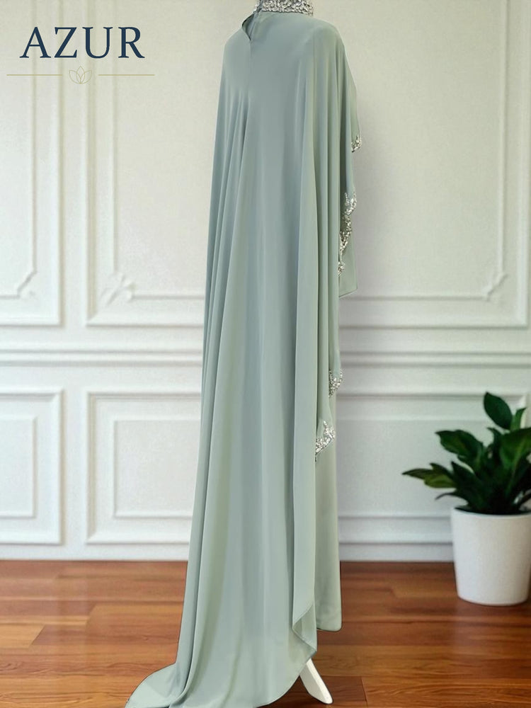 Embellished Cape Abaya – 2 Piece Set