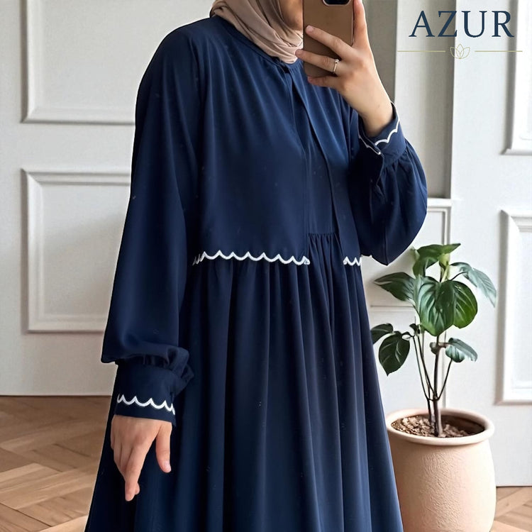 Elegant Double Georgette 2-Piece Abaya Set – Jacket & Dress