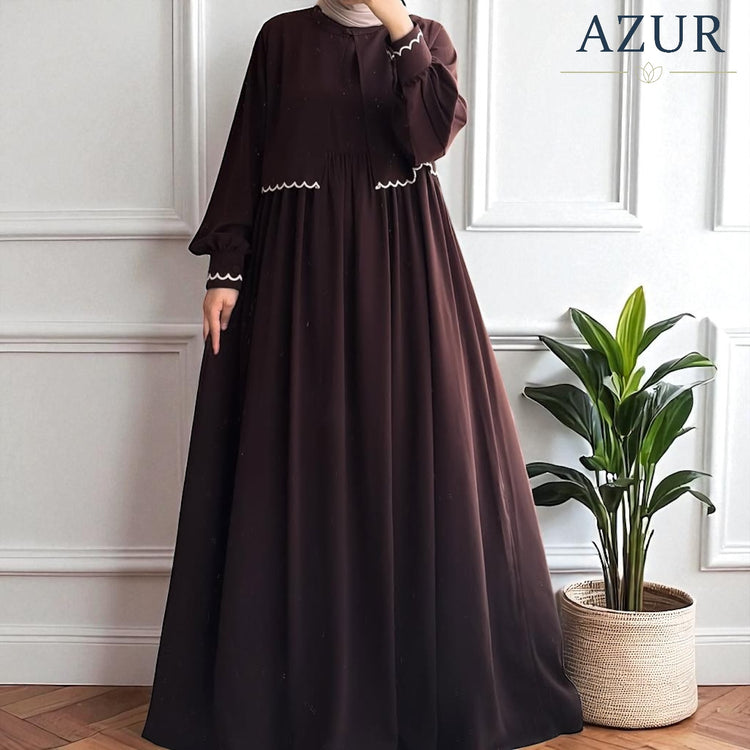 Elegant Double Georgette 2-Piece Abaya Set – Jacket & Dress