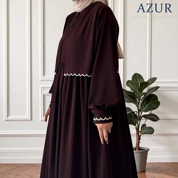 Elegant Double Georgette 2-Piece Abaya Set – Jacket & Dress