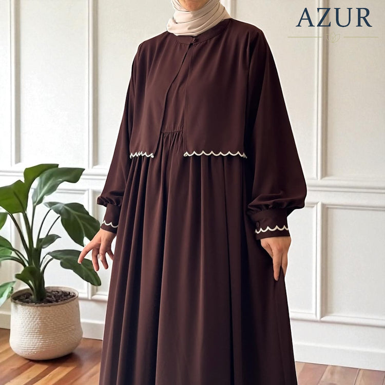 Elegant Double Georgette 2-Piece Abaya Set – Jacket & Dress