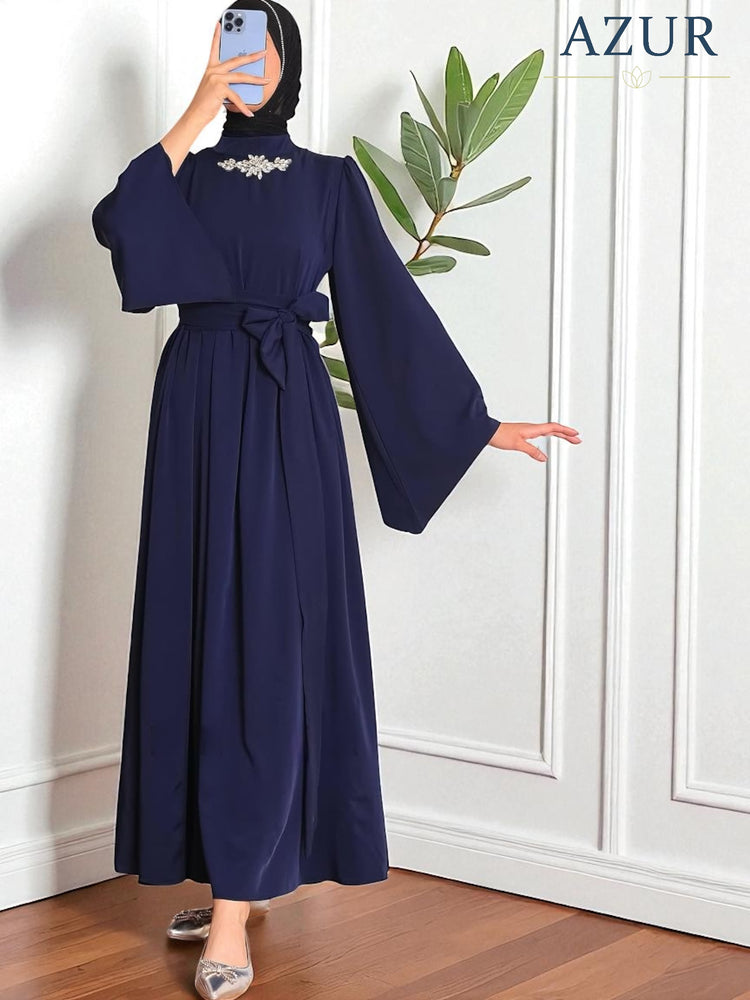 Elegant Double Georgette Embellished Abaya