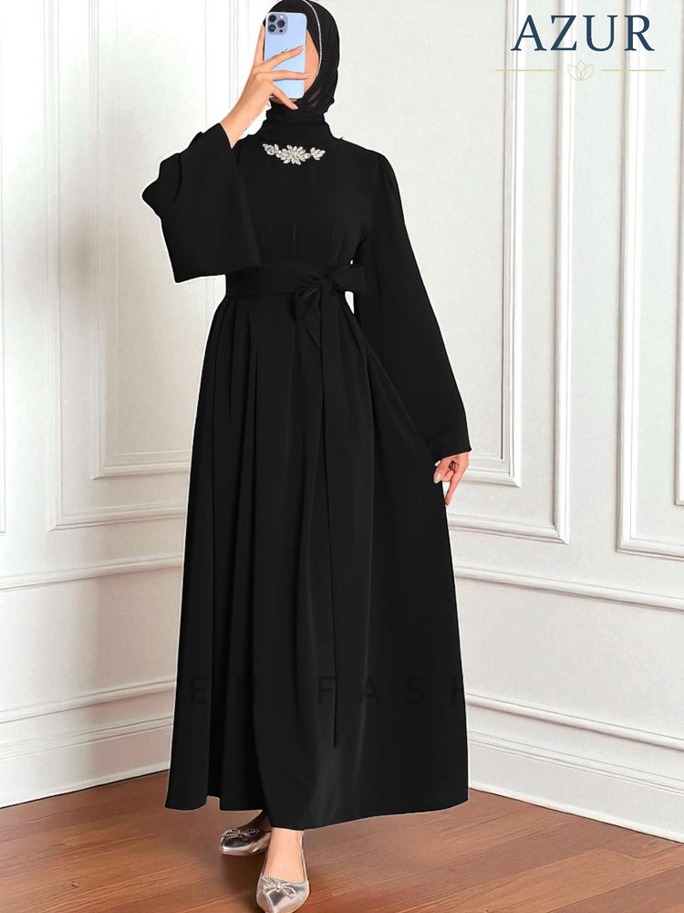 Elegant Double Georgette Embellished Abaya