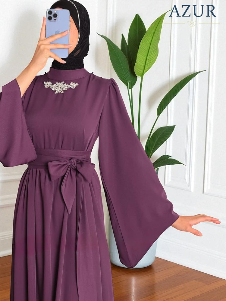 Elegant Double Georgette Embellished Abaya
