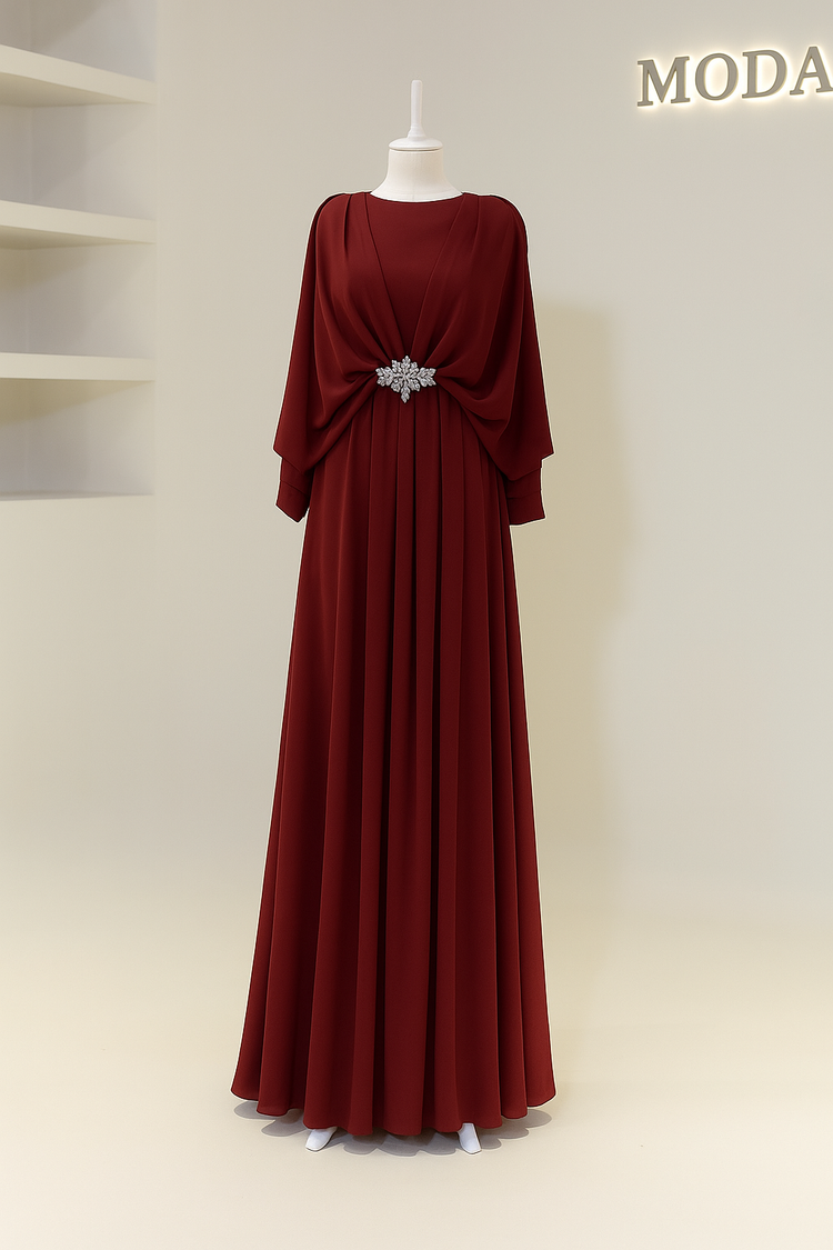 Graceful Draped Gown