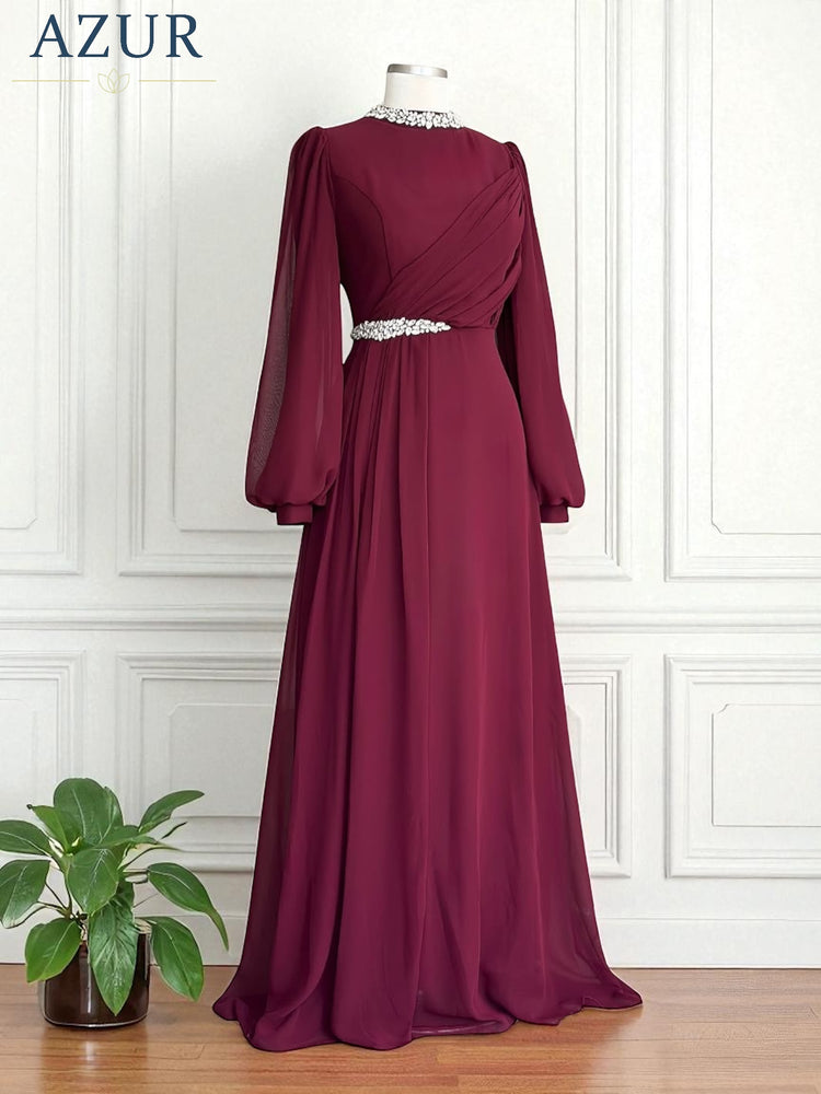 Elegant Embellished Double-Georgette Gown