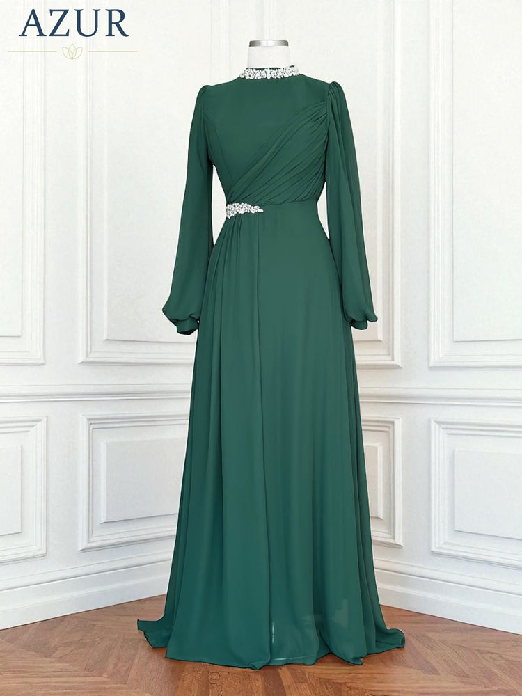 Elegant Embellished Double-Georgette Gown