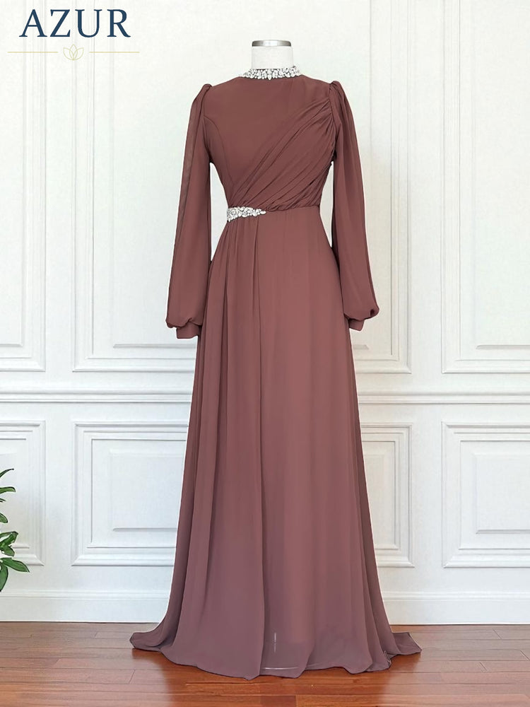 Elegant Embellished Double-Georgette Gown