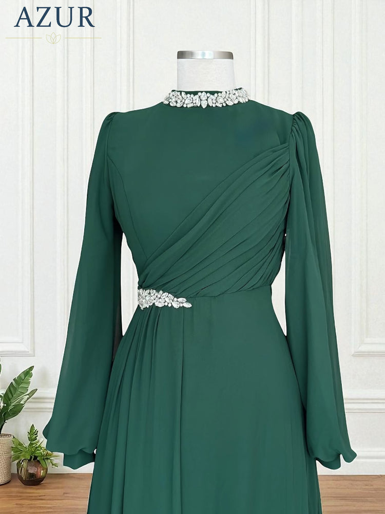 Elegant Embellished Double-Georgette Gown
