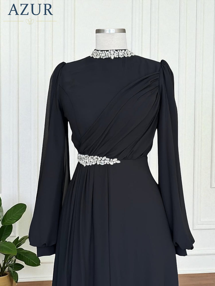 Elegant Embellished Double-Georgette Gown