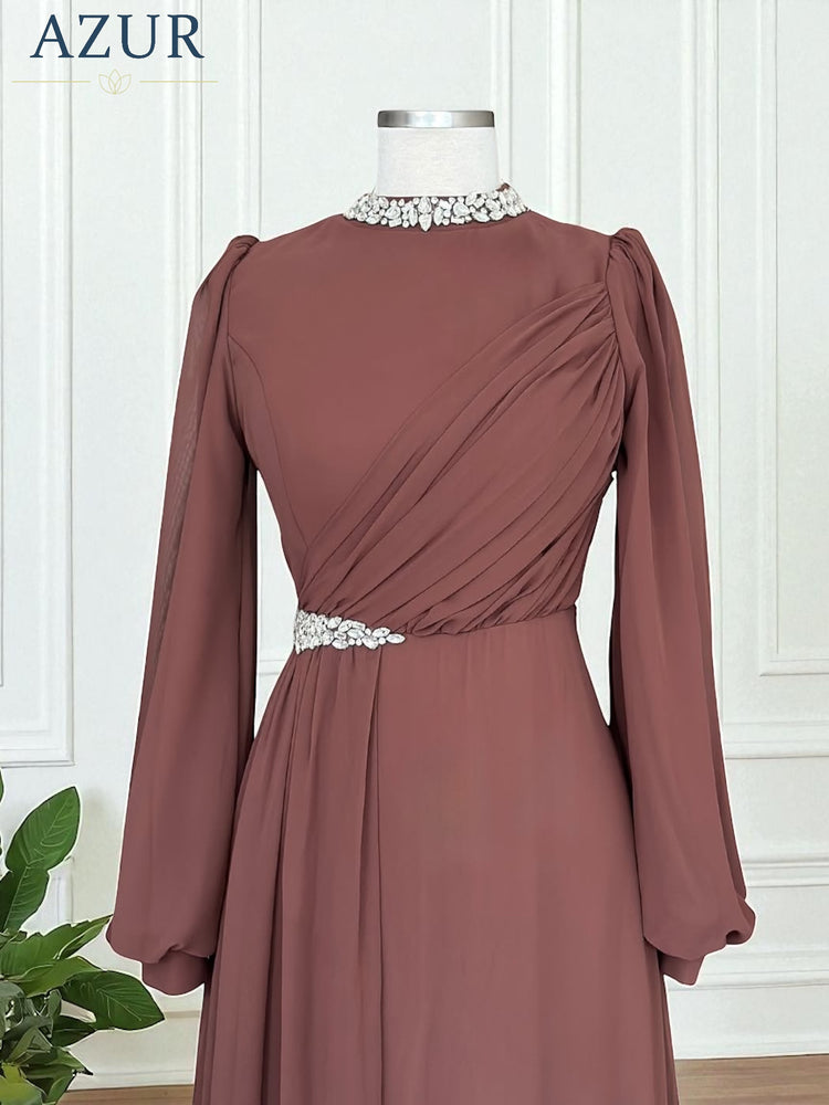 Elegant Embellished Double-Georgette Gown