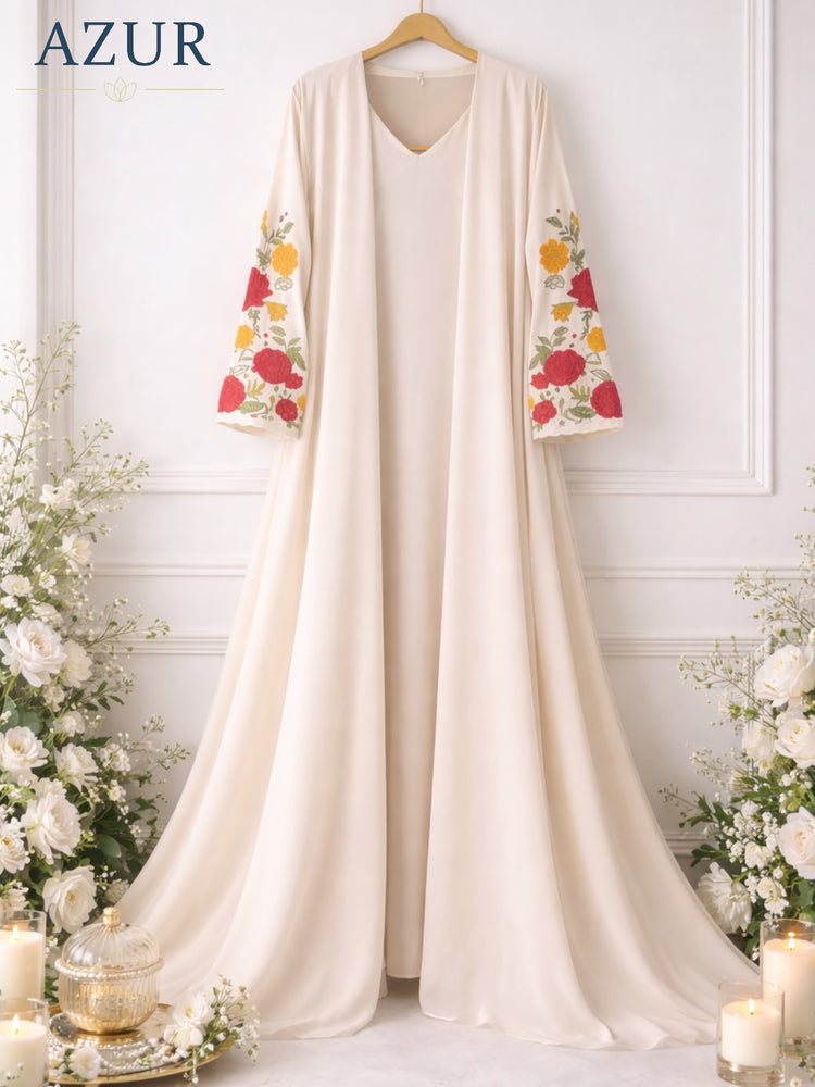 Noor Floral Sleeve Abaya Set