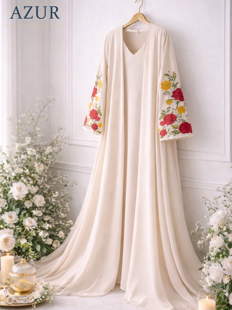 Noor Floral Sleeve Abaya Set