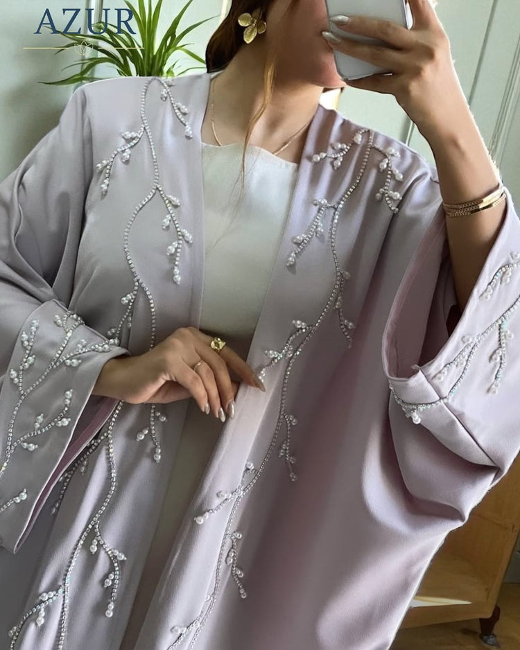 Pearl Branch Embellished Gown Set