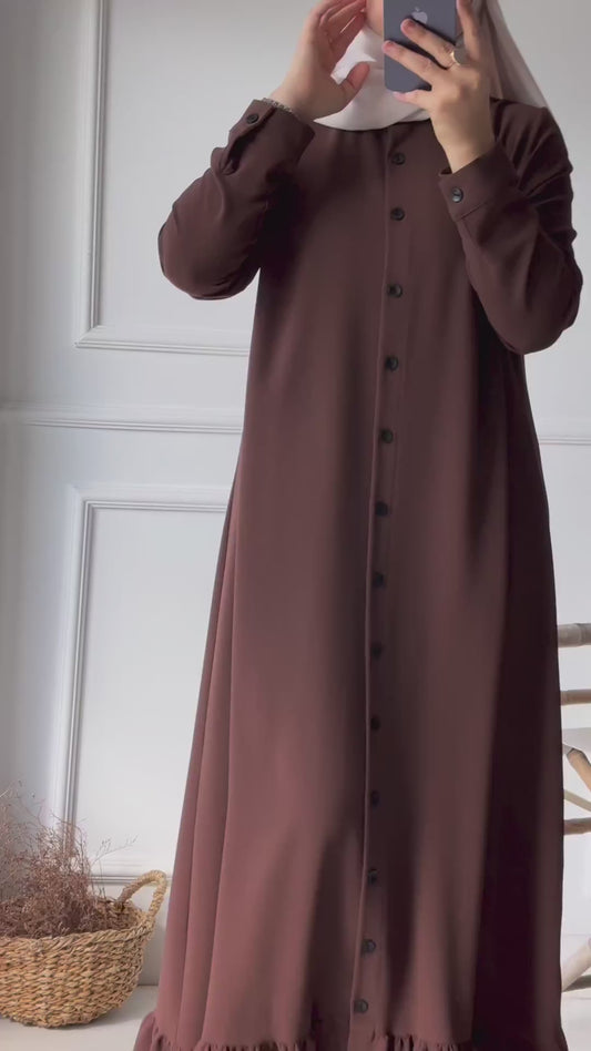 Button-Down Frill Abaya