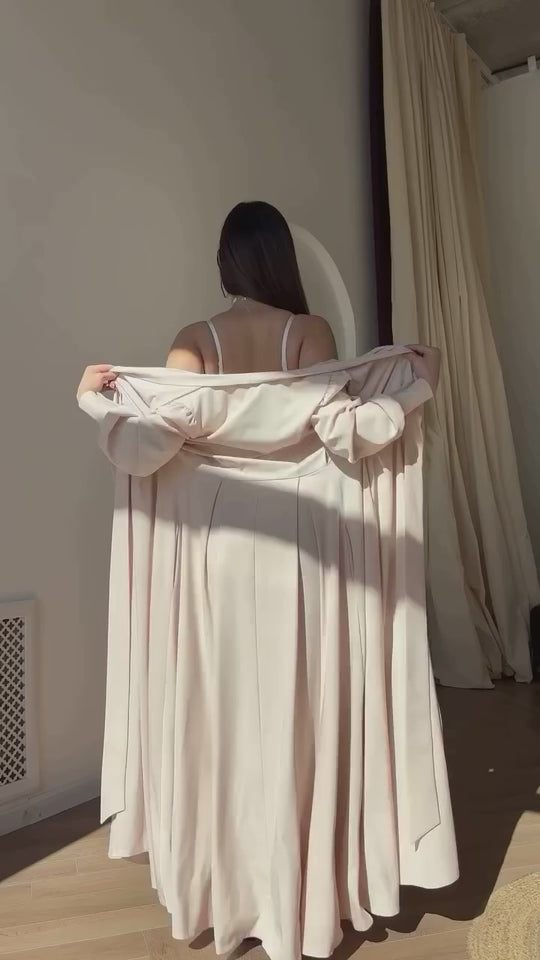 Elegant Wrap-Style Dress with Draped Skirt