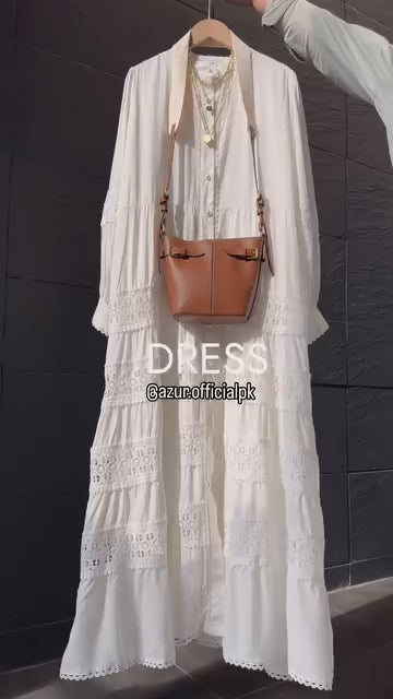 Elegant Linen Lace Dress